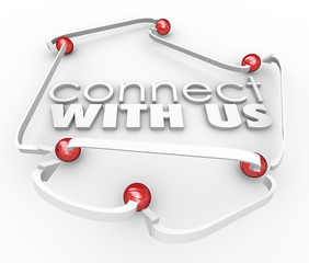 Connect With Us Arrows Balls Link Communicate Contact Informatio