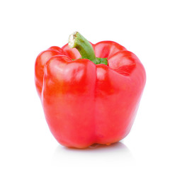 sweet red pepper isolated on white background