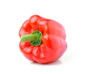 sweet red pepper isolated on white background