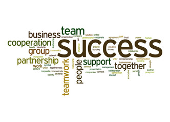 Obraz premium Success word cloud