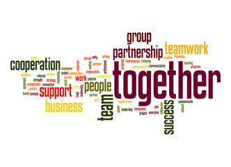 Obraz premium Together word cloud
