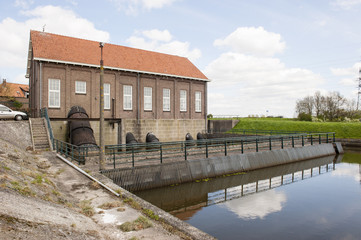 Fototapeta na wymiar Water inlet of historical pumping station