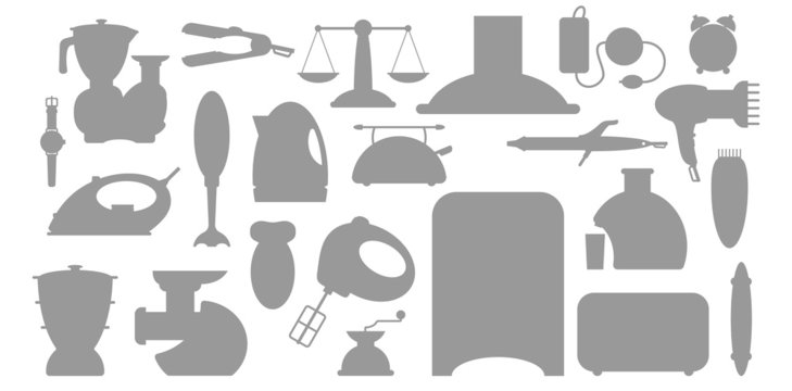 household appliance Icons set