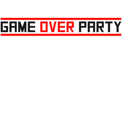 Text Logo Game Over Party