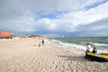 Plaża na helu, łód
