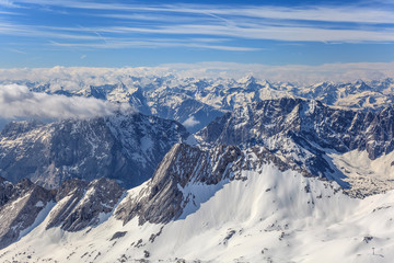 Fototapeta na wymiar Alpine Alps mountain landscape in Europe