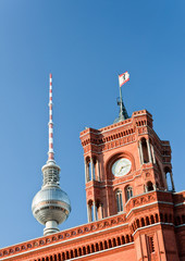 Berlin City Hall and television tower