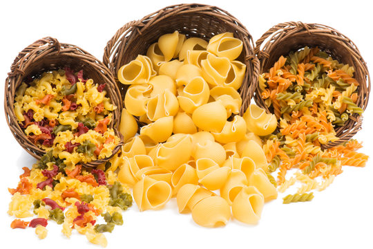 pasta assortment of different colors