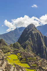 Machu Picchu ruins Cuzco Peru © drmonochrome