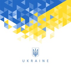 The national symbol of the Ukraine - abstract background