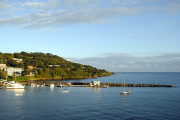 Fototapeta na wymiar Scarborough Harbour in Tobago