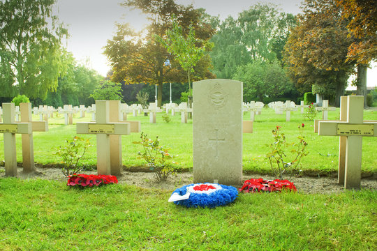French cemetery from the First World War in Flanders belgium.
