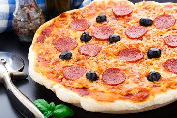 Delicious pepperoni pizza