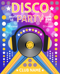 Disco party poster