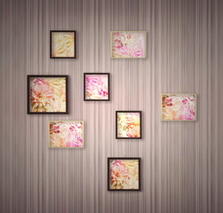 Picture frame with flowers
