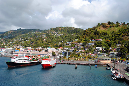 Kingstown harbour in St Vincent