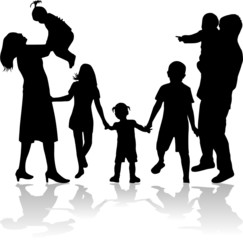 Family silhouettes © Sylwia Nowik