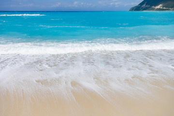 wild beach of the island of Lefkada