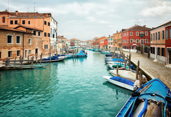 Deatil old architectureon  island  Murano in Venice