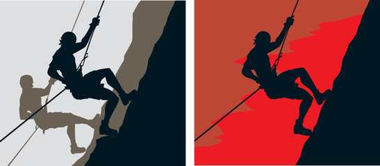 Climbers - obrazy, fototapety, plakaty