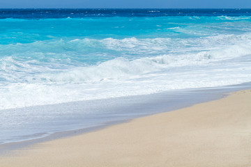 wild beach of the island of Lefkada