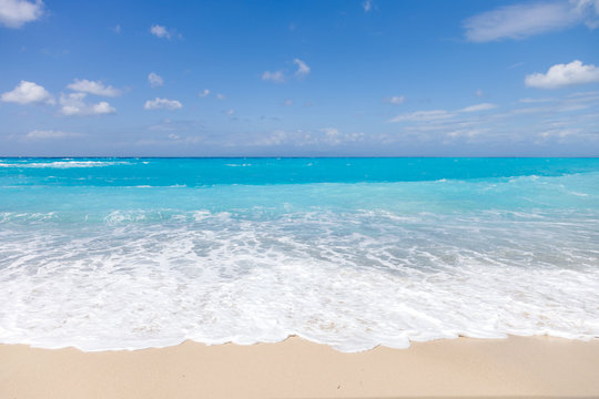 Fototapeta wild beach of the island of Lefkada