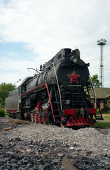 Naklejka premium LV-0283 steam locomotive, Moscow, Russia