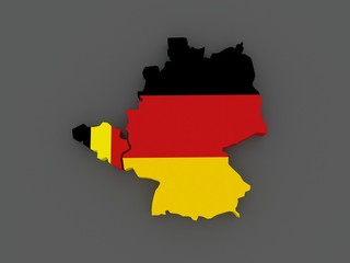 Fototapeta premium Belgium and Germany. map.