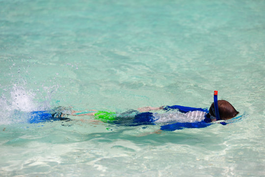 Boy snorkeling