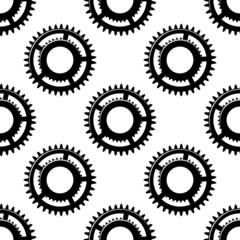 Gears and pinions seamless pattern