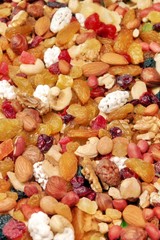 Close up of a mixed of nuts and dry fruits, XXXL