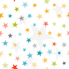 Colorful stars seamless background