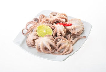 Boiled octopus