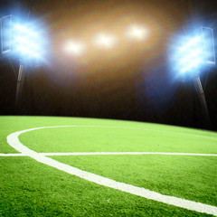 Obraz premium boisko do piłki nożnej z projektorami