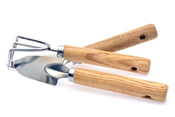 Garden Tools Isolated on White Background