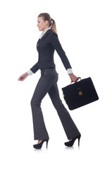 Woman businesswoman isolated on white