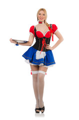 German girl in traditional festival clothing