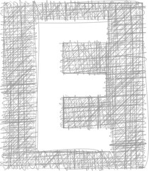 Freehand Typography Letter E