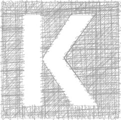 Freehand Typography Letter K