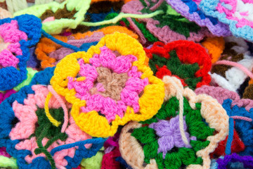 Fototapeta na wymiar Colorful crochet