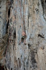 Fototapeta premium Rock climbing man