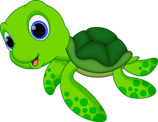 Obraz premium Cute turtle cartoon
