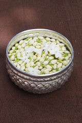 Jasmine flower in bowl