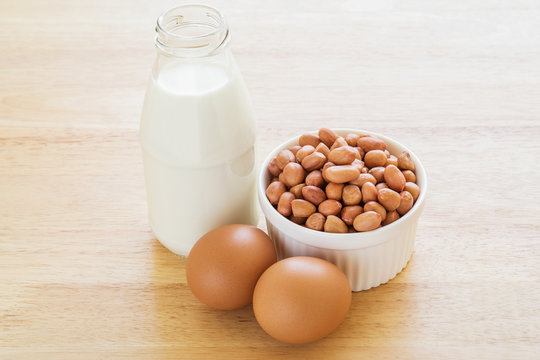 Protein nutrients of peanut, egg and milk