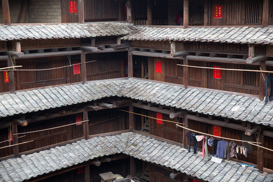 Hakka Tulou Located In Fujian, China