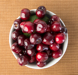 Fresh cherry berry on background