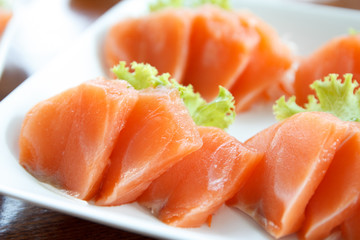Salmon sashimi