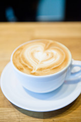 Latte with coffee art