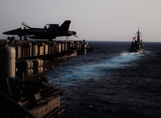 View from an aircraft carrier