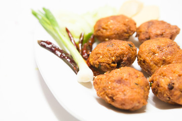 Thai  deep fried spicy minced pork